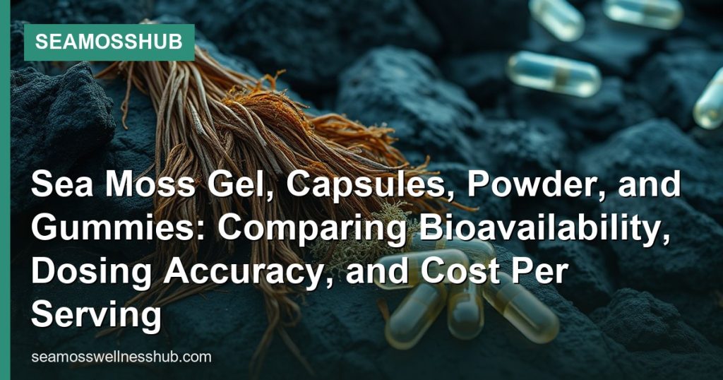 Sea Moss Gel, Capsules, Powder, and Gummies: Comparing Bioavailability, Dosing Accuracy, and Cost Per Serving - SeaMossHub
