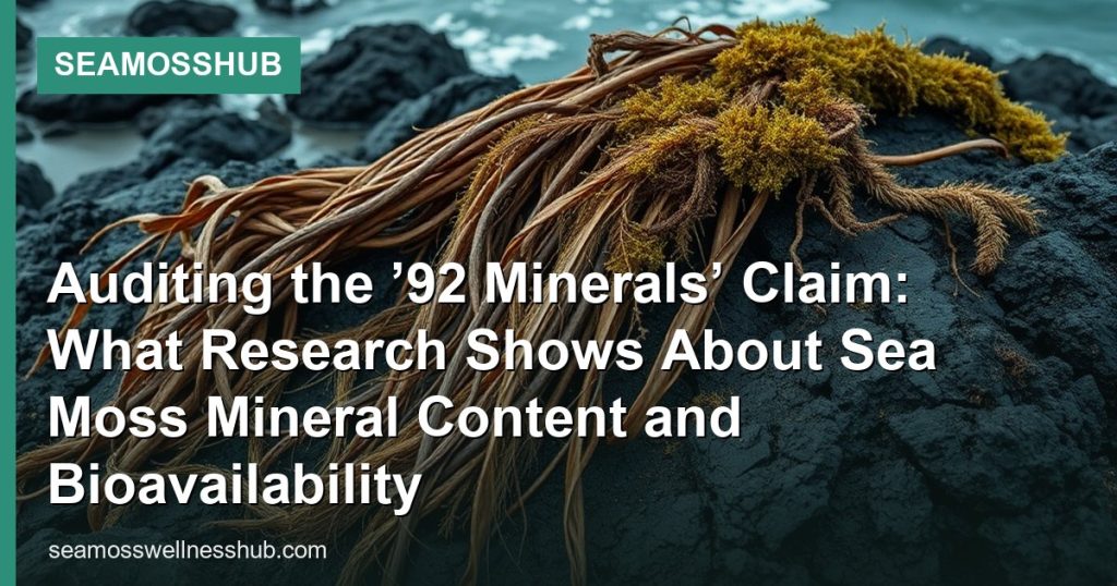 Auditing the ’92 Minerals’ Claim: What Research Shows About Sea Moss Mineral Content and Bioavailability - SeaMossHub