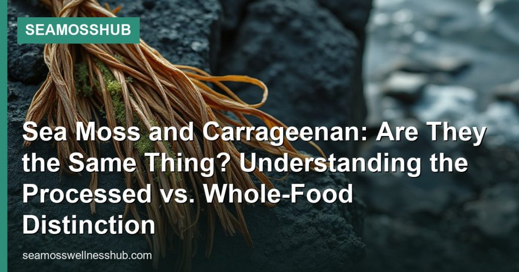 Sea Moss and Carrageenan: Are They the Same Thing? Understanding the Processed vs. Whole-Food Distinction - SeaMossHub