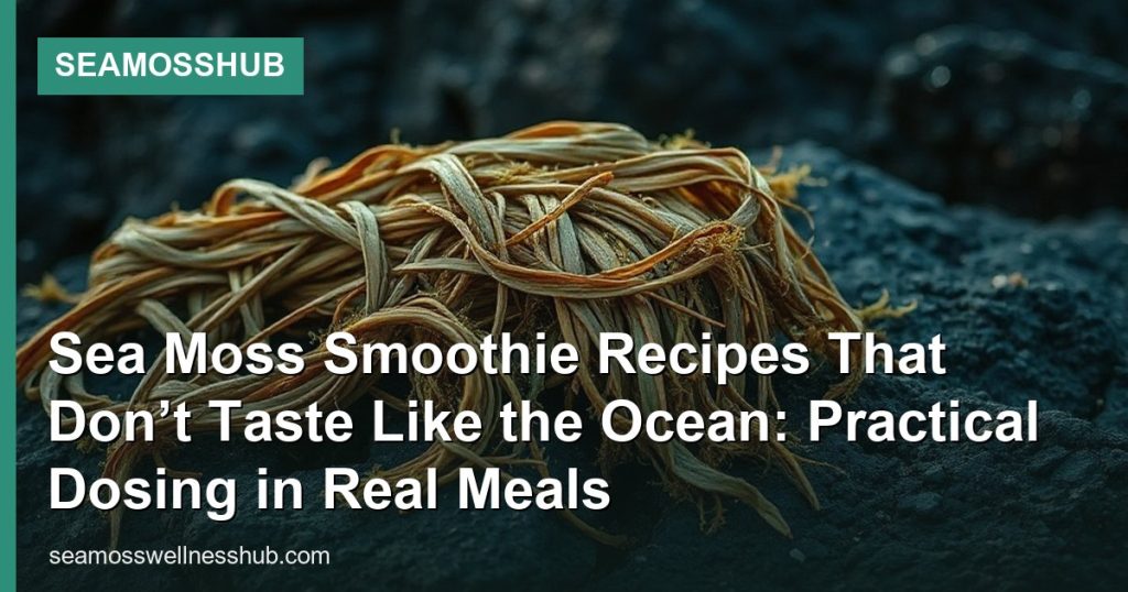 Sea Moss Smoothie Recipes That Don’t Taste Like the Ocean: Practical Dosing in Real Meals - SeaMossHub